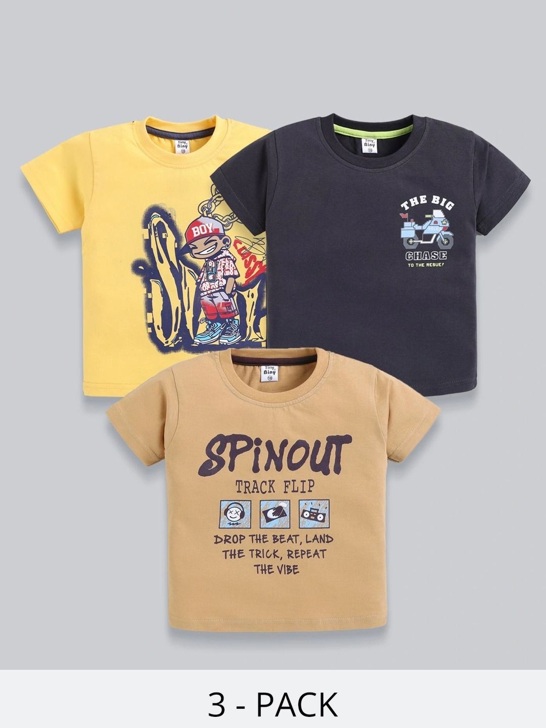 TINY BINY Boys 3 Printed T-shirt-picture-17