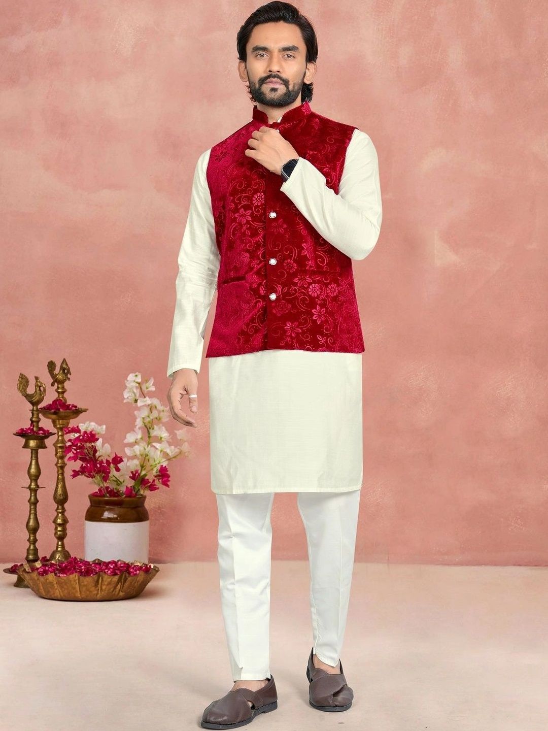 ELYXAROSE Men Regular Kurta with Trousers-picture-44