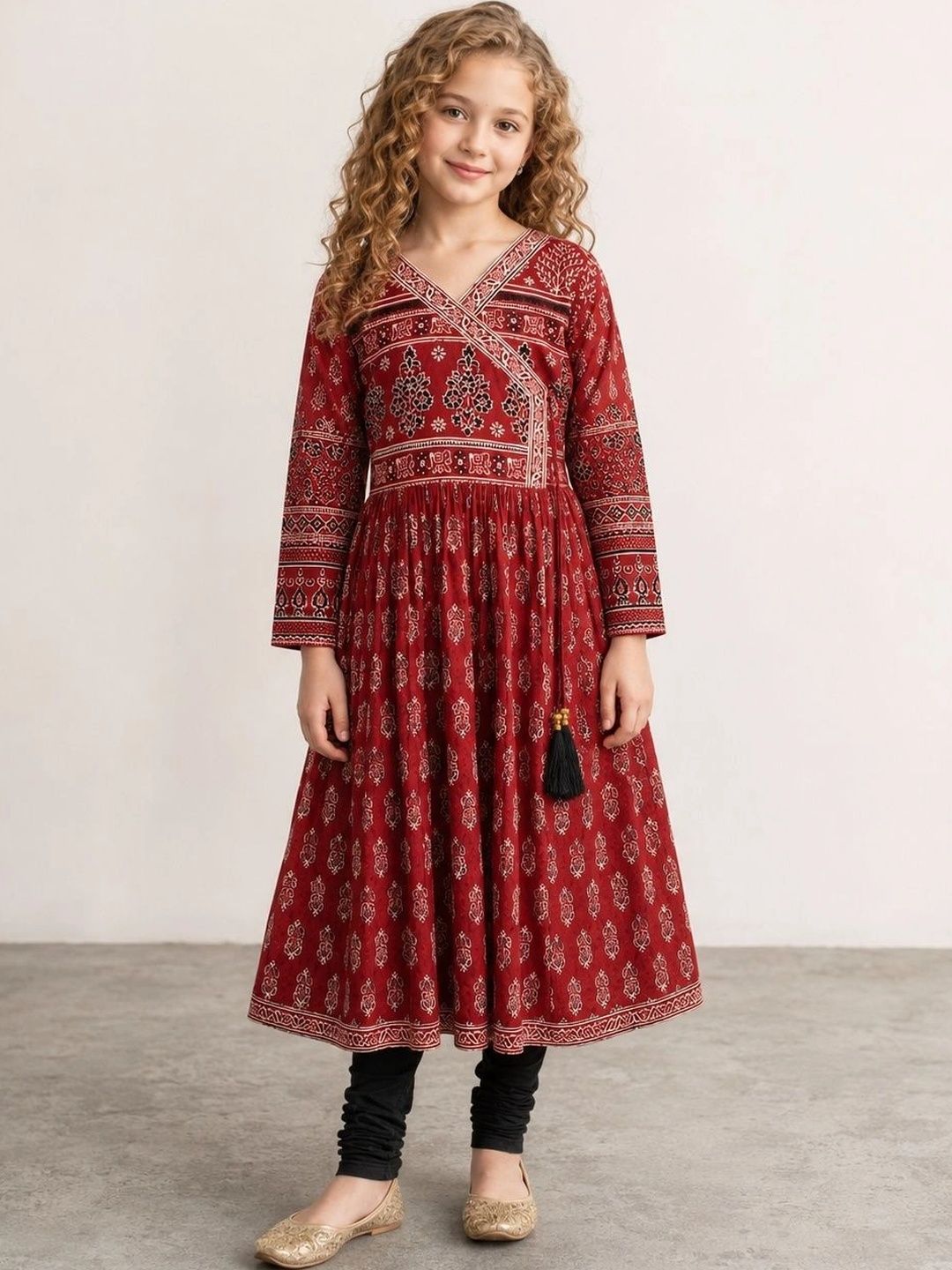 Muhuratam Girls Ethnic Motifs Printed Indie Prints Anarkali Kurta-picture-31