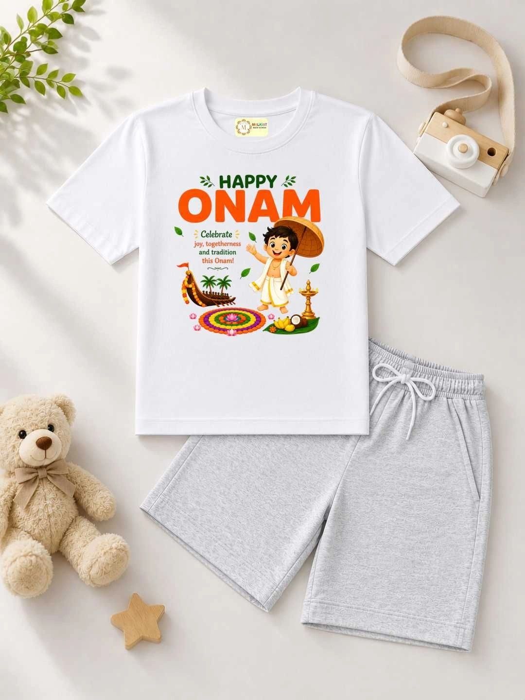 MALKIAT Unisex Kids Printed T-shirt with Shorts-picture-33