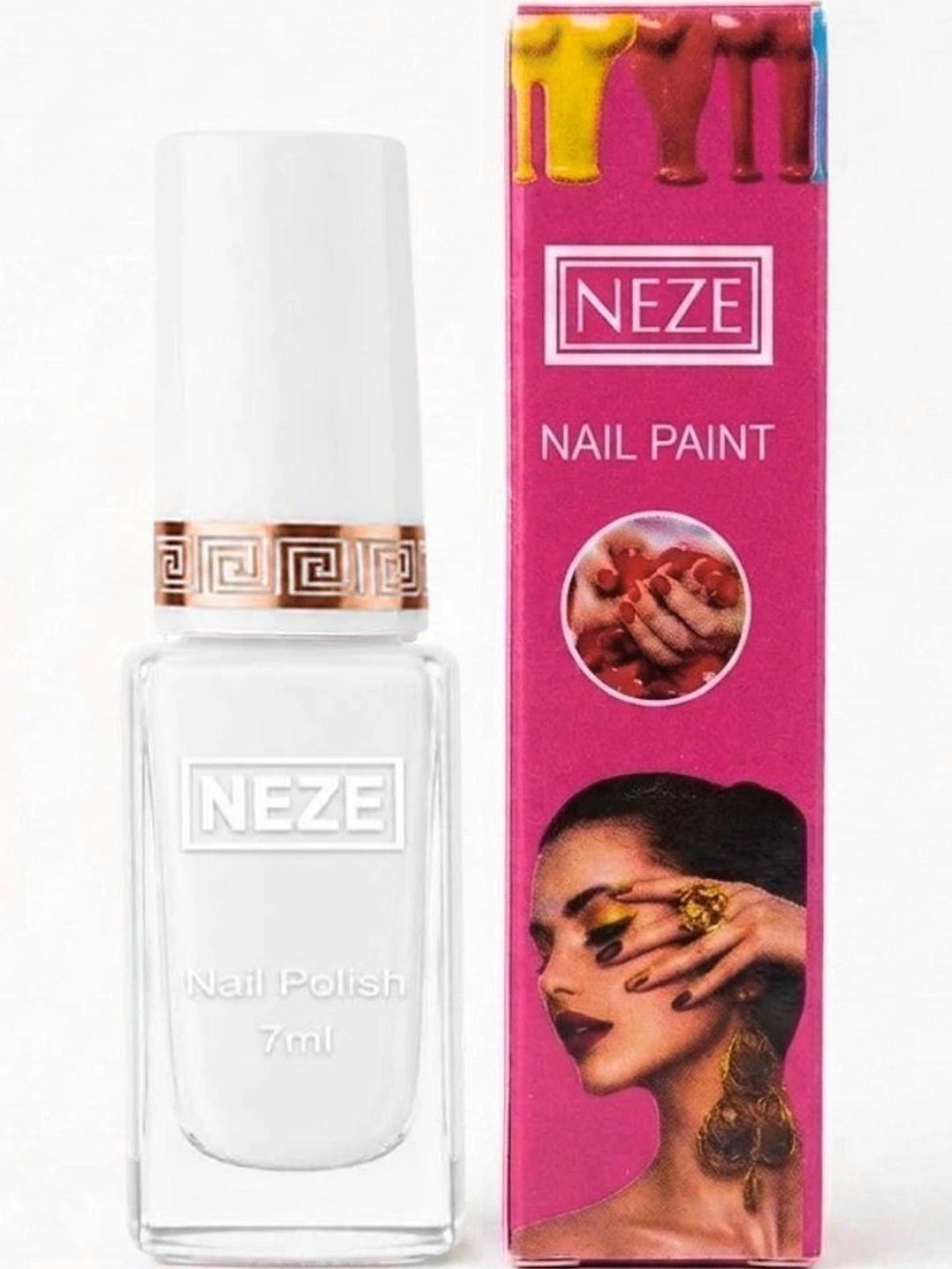 Neze Long Lasting & Chip Resistant Nail Polish - 7 ml - White-picture-43