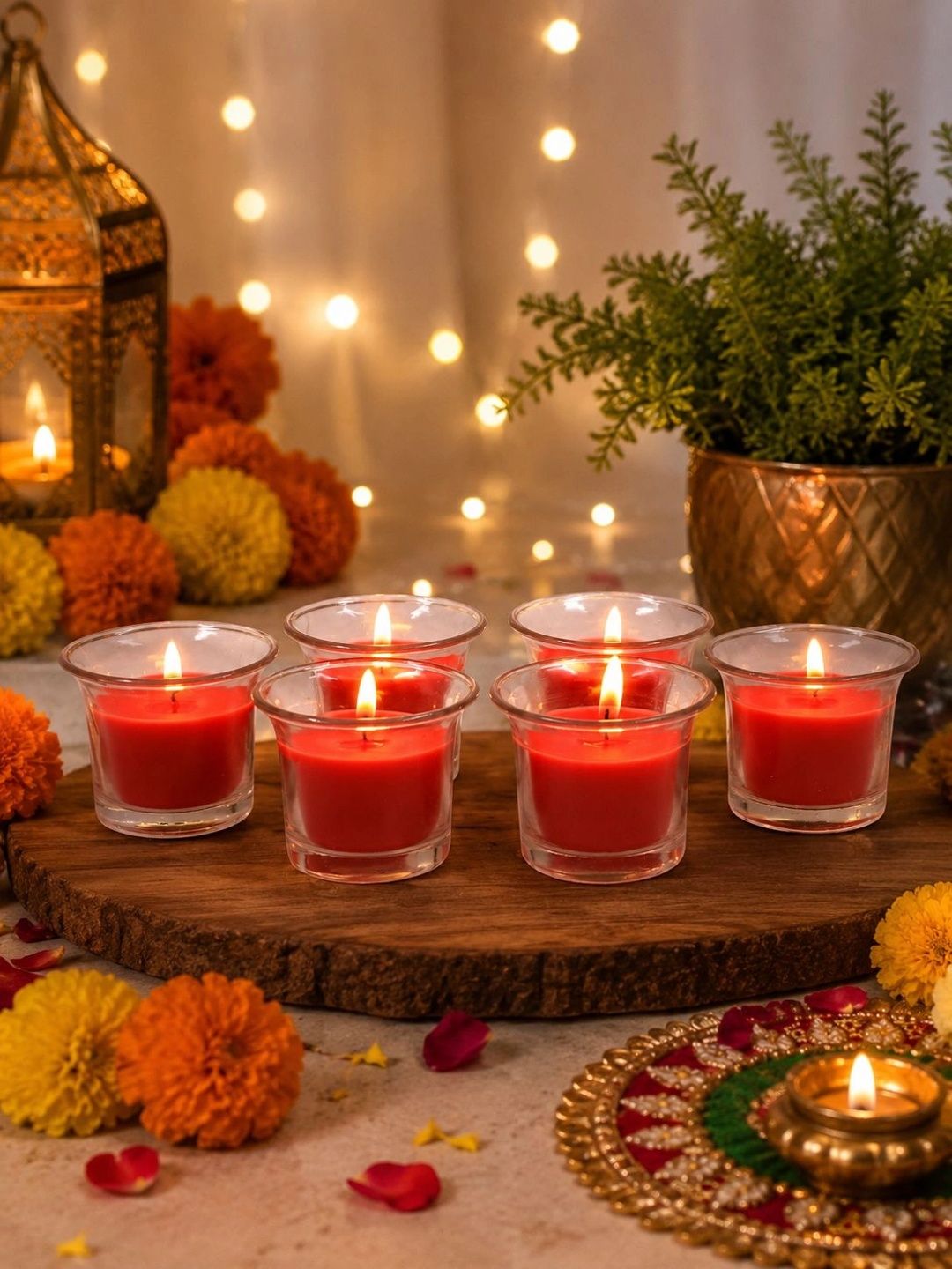 EasyERA Red 6 pieces Tea Light Candle-picture-13
