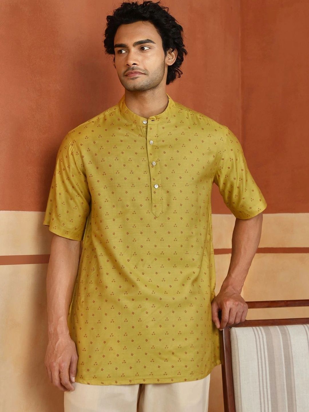 Fabindia Men Ethnic Motifs Printed Kurta-picture-36