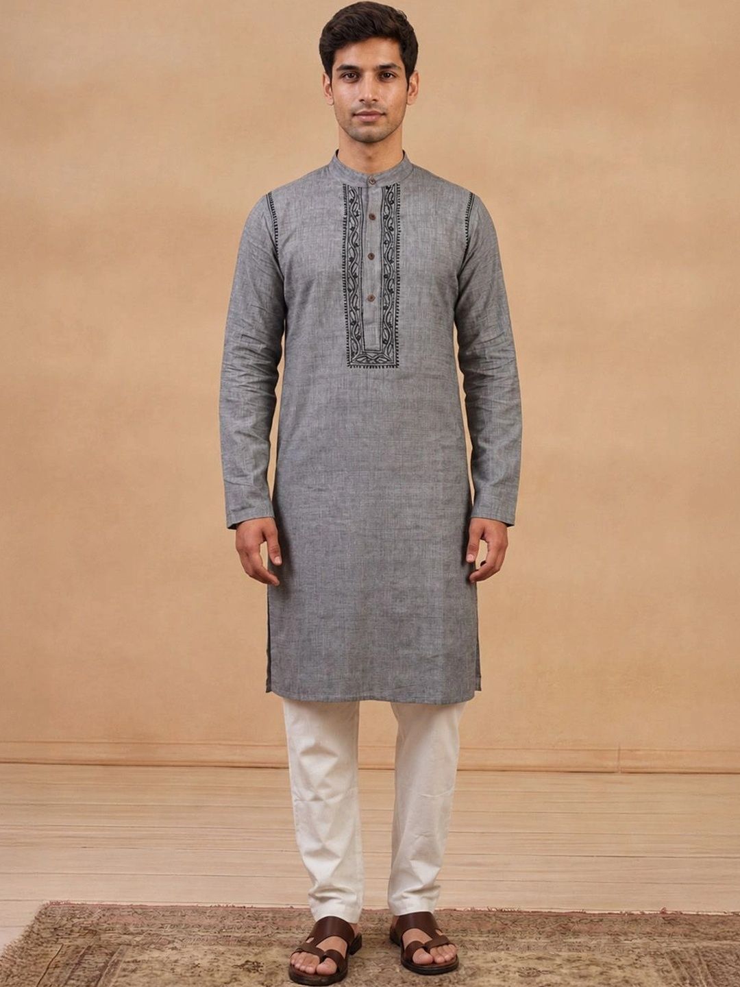 House of Chikankari Men Embroidered Thread Work Kurta-picture-55