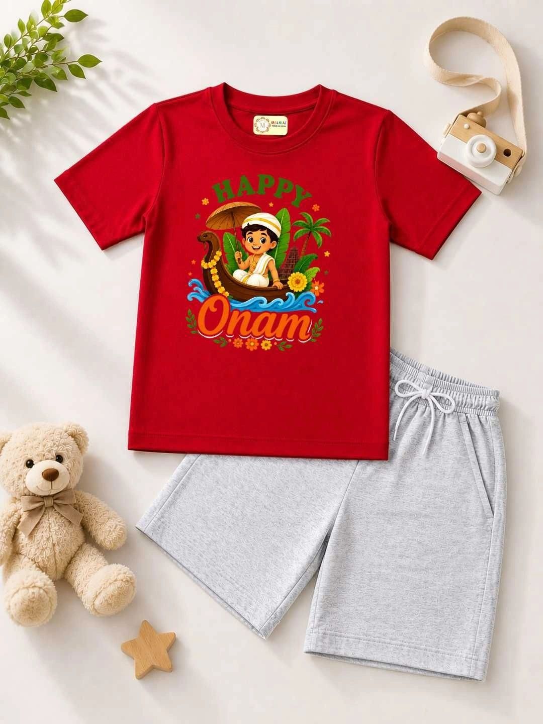 MALKIAT Unisex Kids Printed T-shirt with Shorts-picture-24