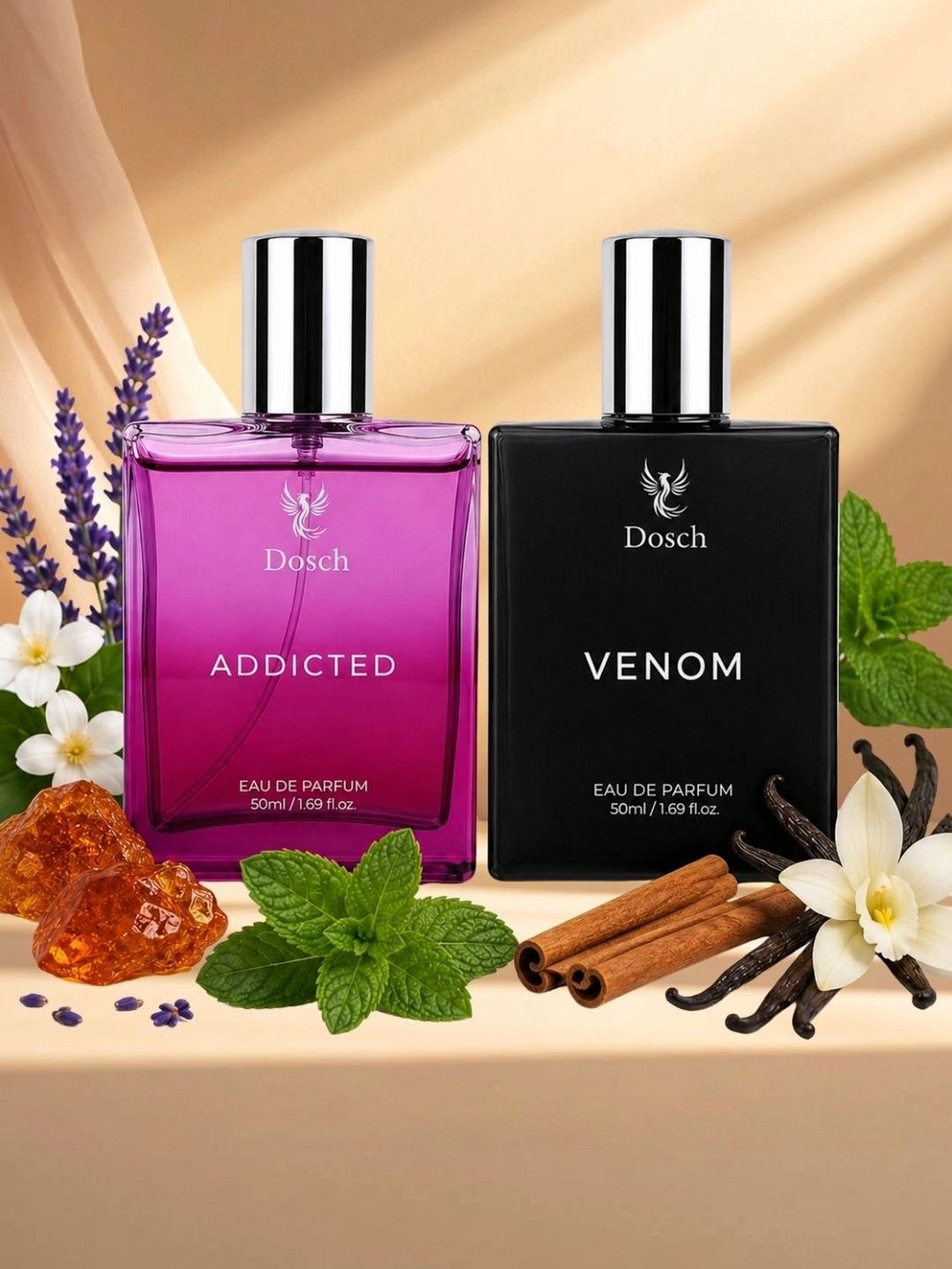 DOSCH Set Of 2 Addicted & Venom Long Lasting Eau De Parfum- 50 ml Each-picture-48