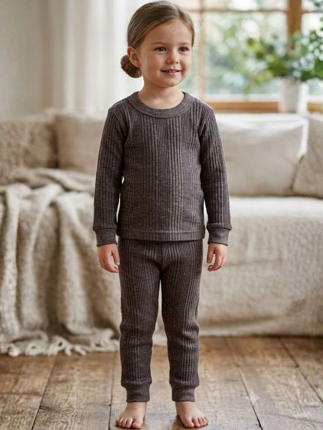 MW PRINTS Infants Striped Cotton Pull Over Thermal Set-picture-21
