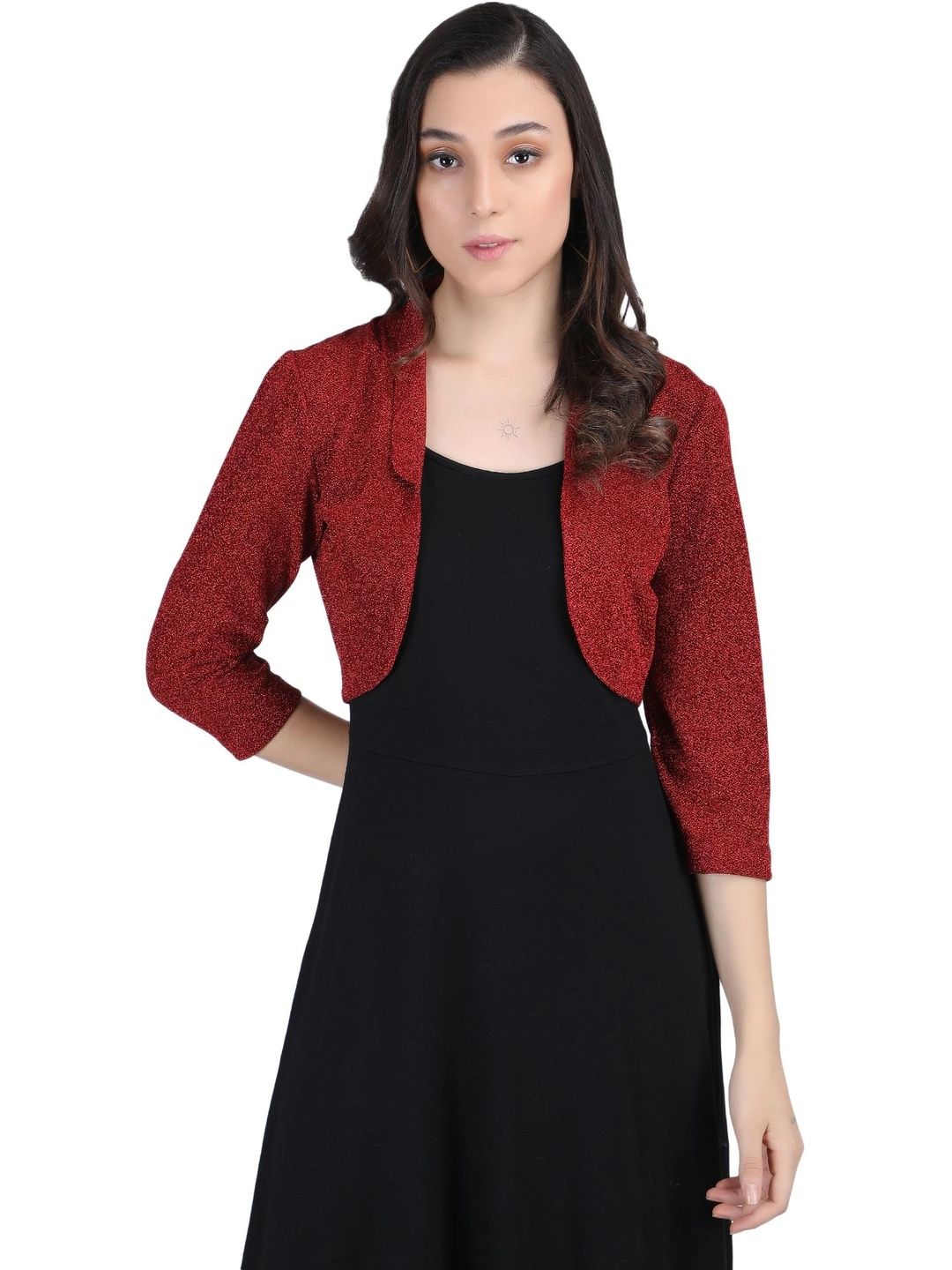 AOL Women Party Crop Shrug-image-18