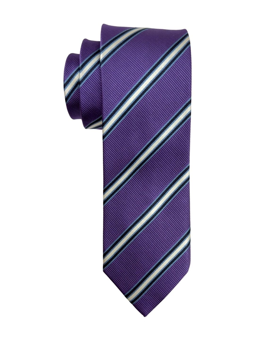 The Tie Hub Men Striped Skinny Tie-image-4