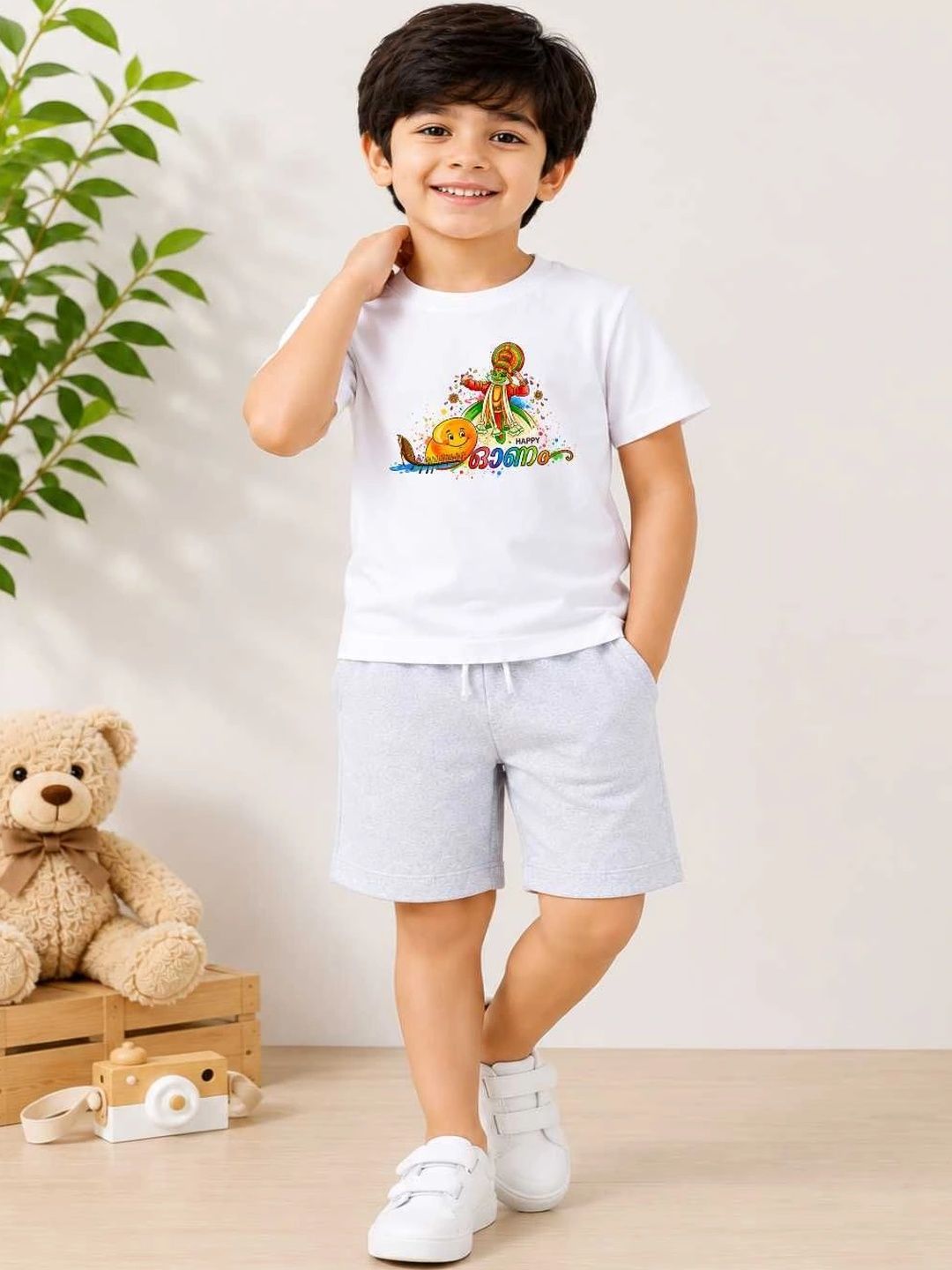MALKIAT Boys Printed T-shirt with Shorts-picture-51