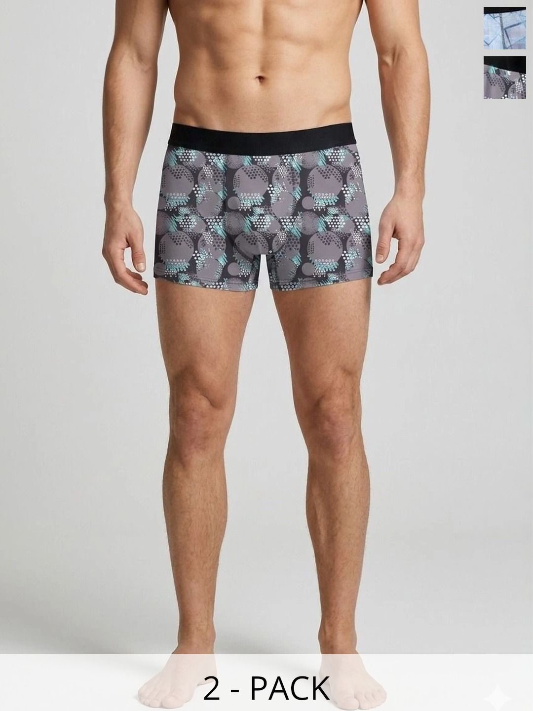 JISHVA Pack of 2 Printed Trunks-picture-18