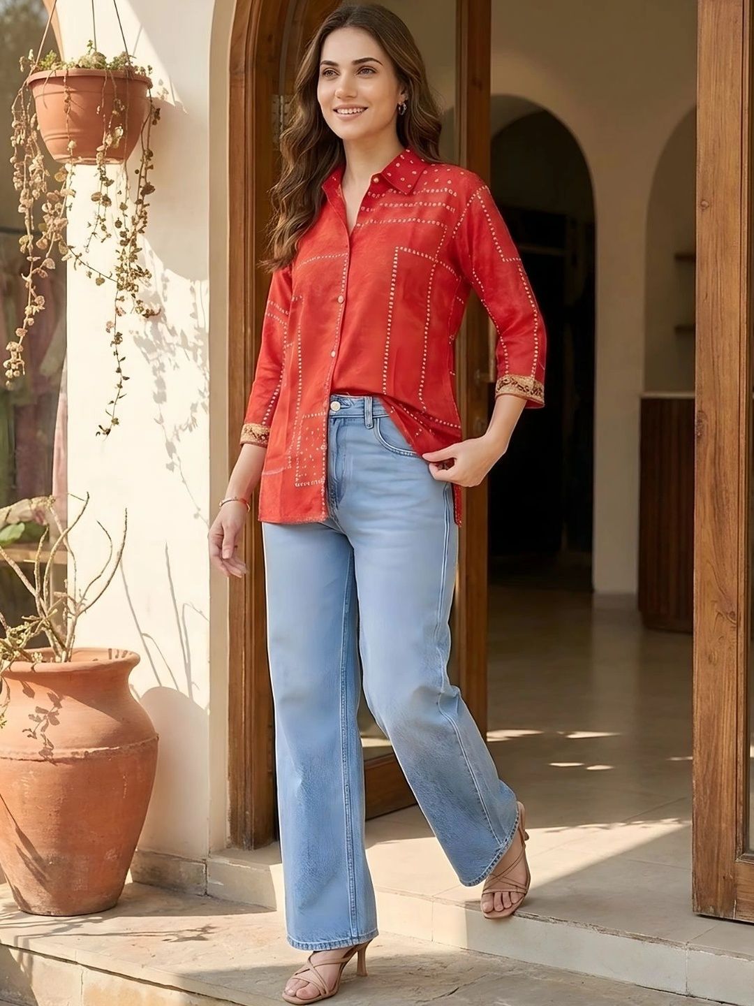 Banwaree Print Ethnic Crepe Top-picture-19