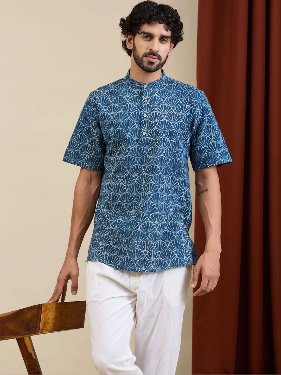 Fabindia Men Ethnic Motifs Printed Indie Prints Kurta-picture-38