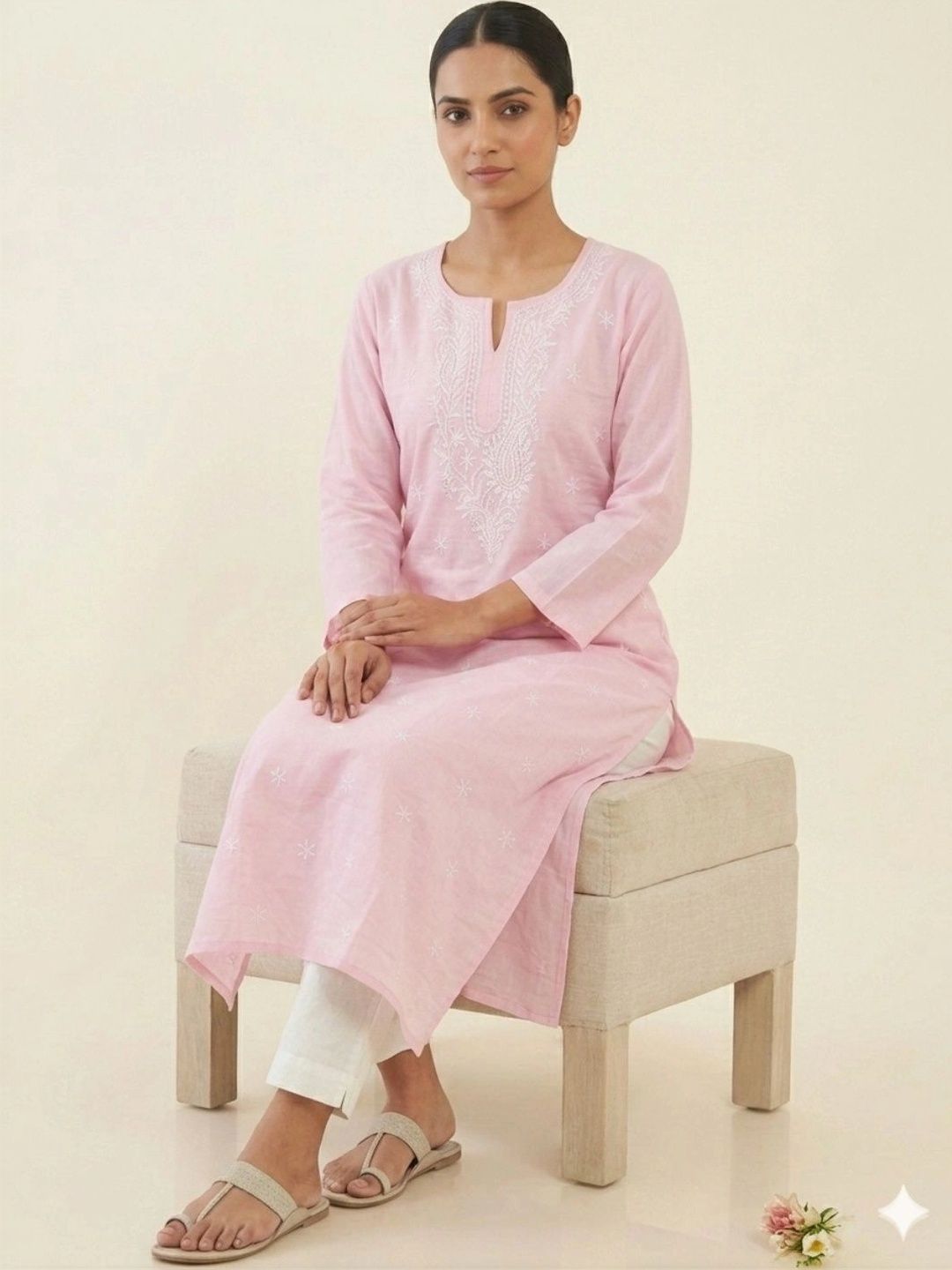 ROYAL S FASHION GALLERY Women Embroidered Chikankari Handloom Chikankari Kurti-picture-46