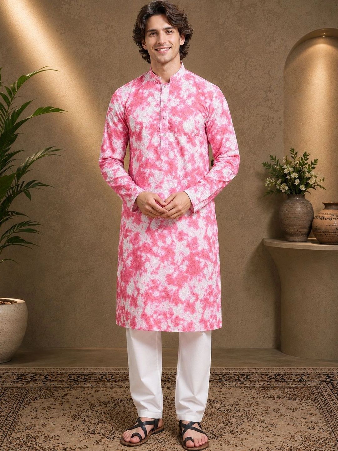 House of Pataudi Men Dyed Kurta-picture-14