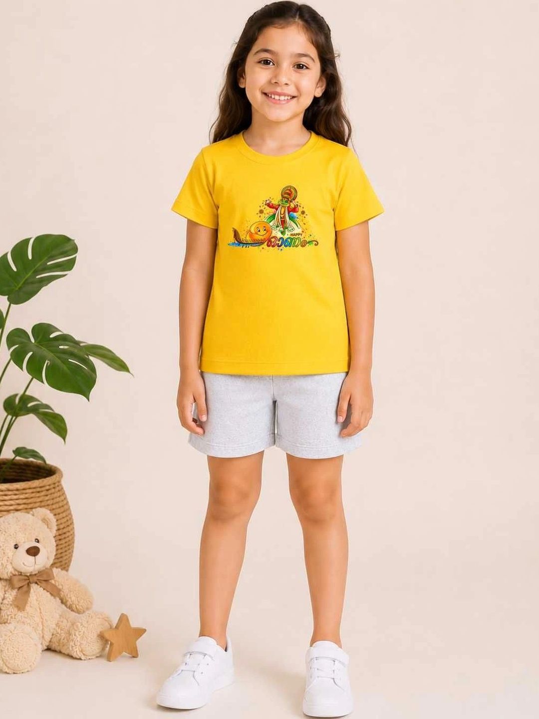 MALKIAT Girls Printed T-shirt with Shorts-picture-49
