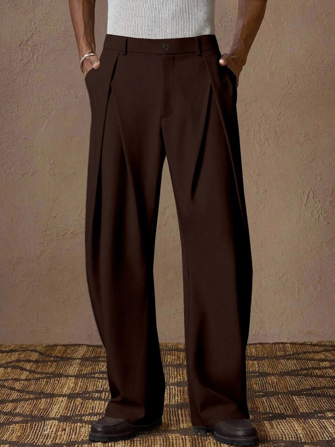 RAJOVATI Men Loose Fit High-Rise Easy Wash Trousers-picture-46