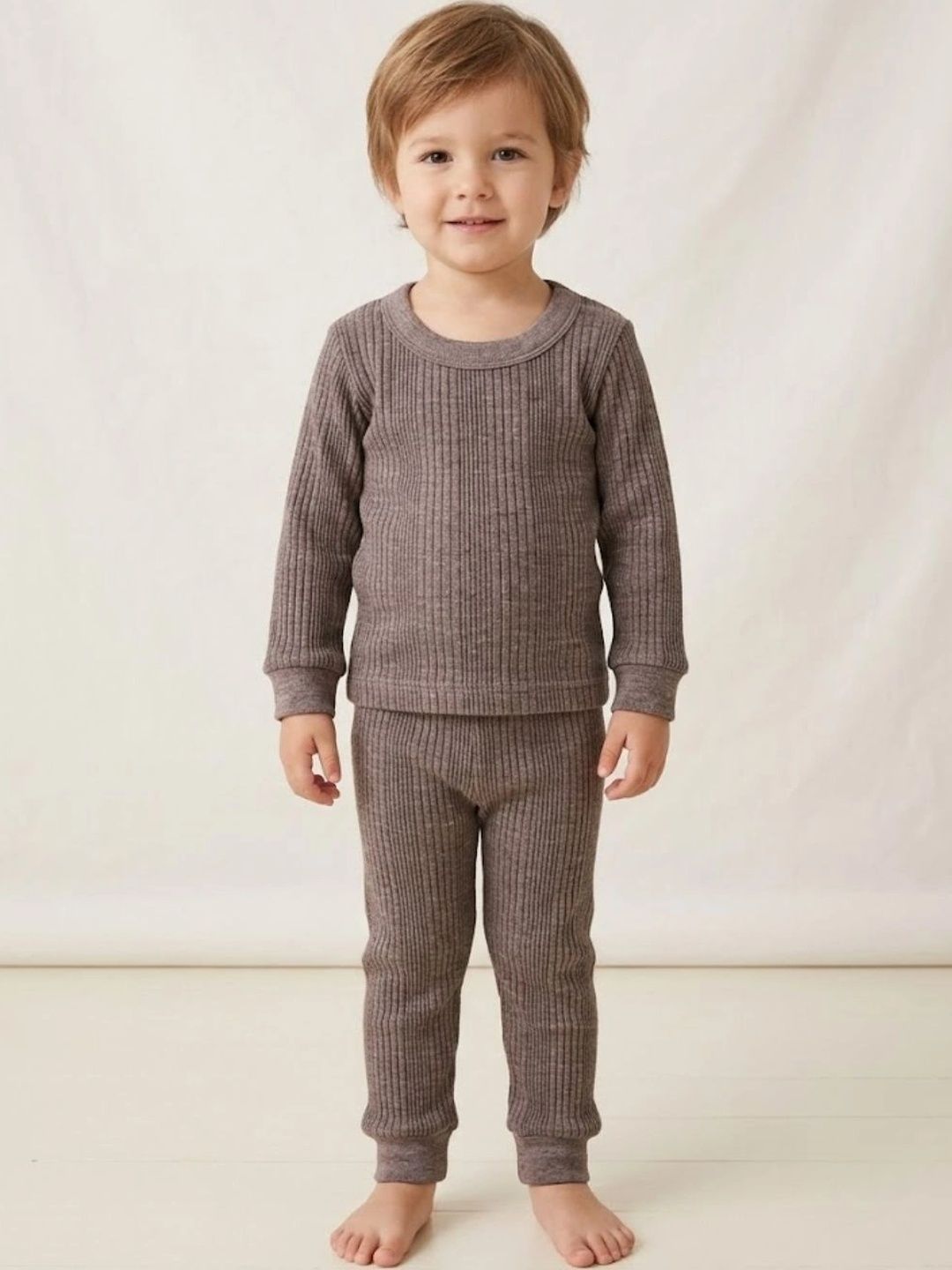 Lala Maneet Infants Striped Cotton Pull Over Thermal Set-picture-14