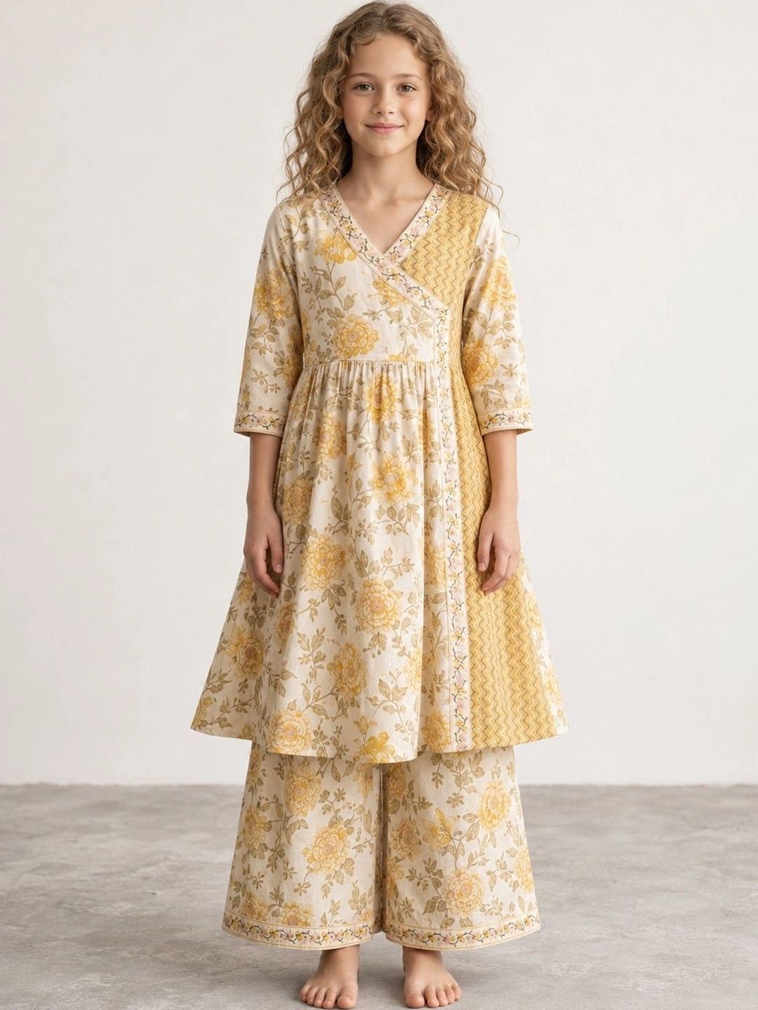Muhuratam Girls Floral Printed Floral Anarkali Kurta-picture-31