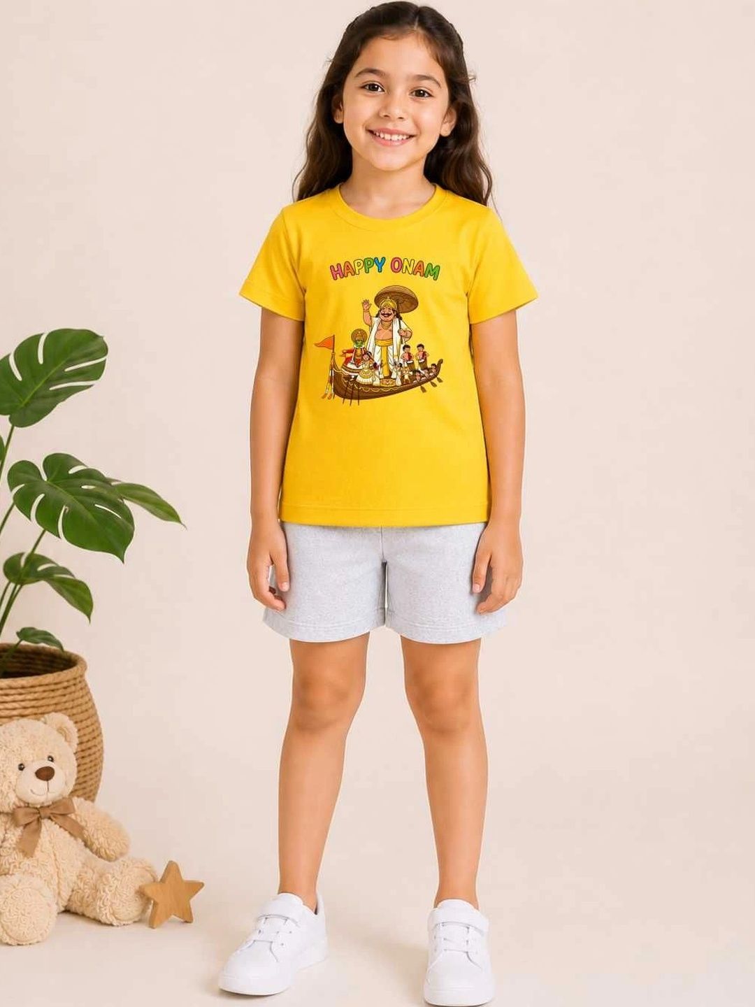 MALKIAT Girls Printed T-shirt with Shorts-picture-37