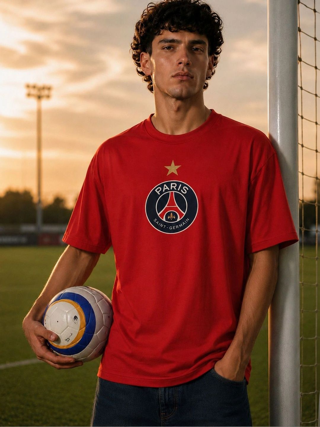Getsetwear Men Brand Logo Paris Saint-Germain Printed T-shirt-image-26