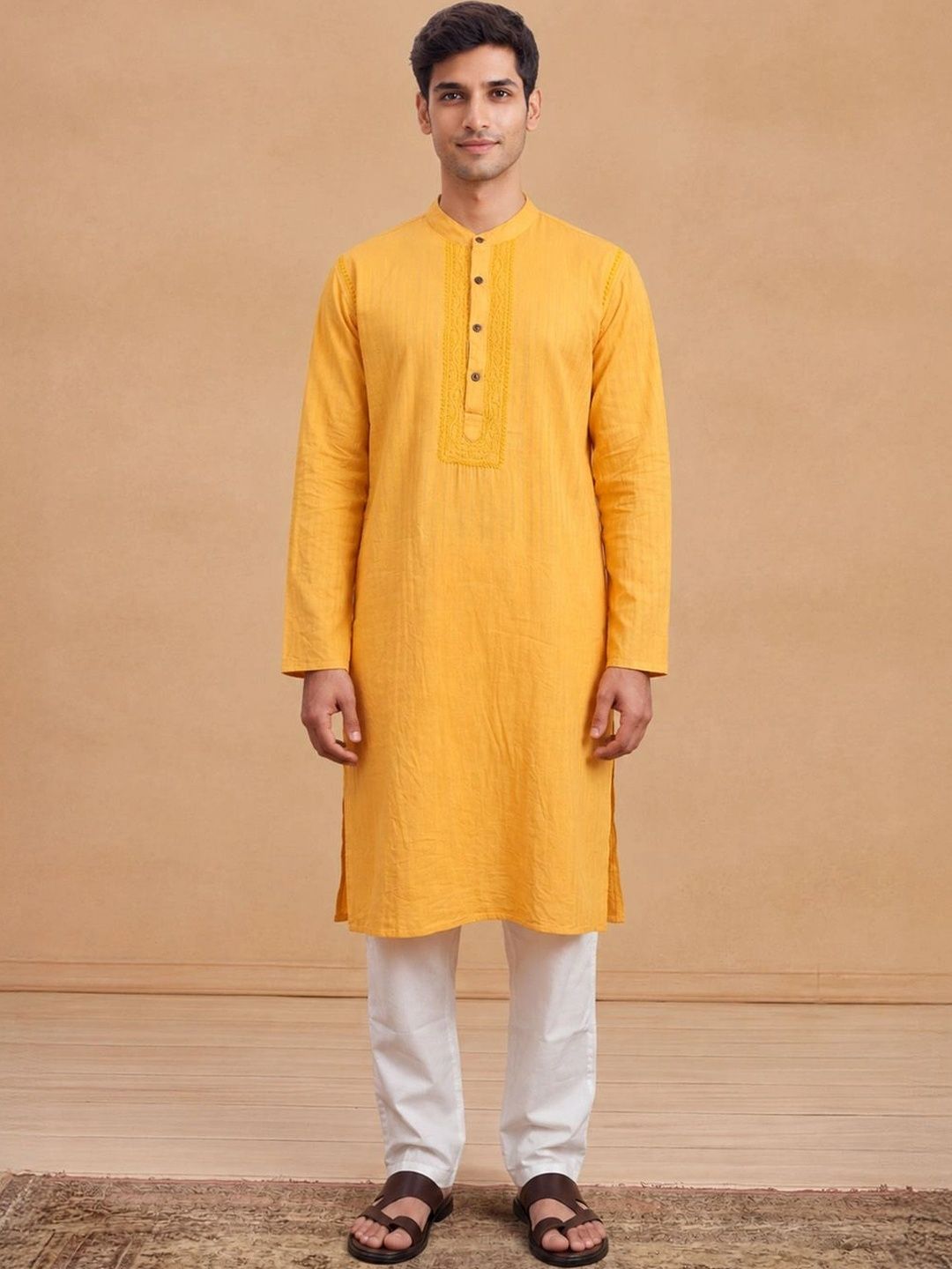 House of Chikankari Men Thread Work Kurta-picture-24