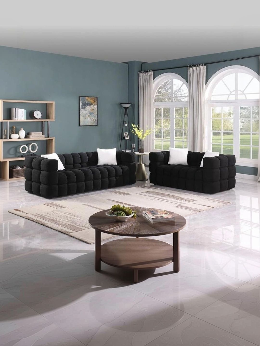 Soul craft Black 3 & 2 Seater Sofa-image-18