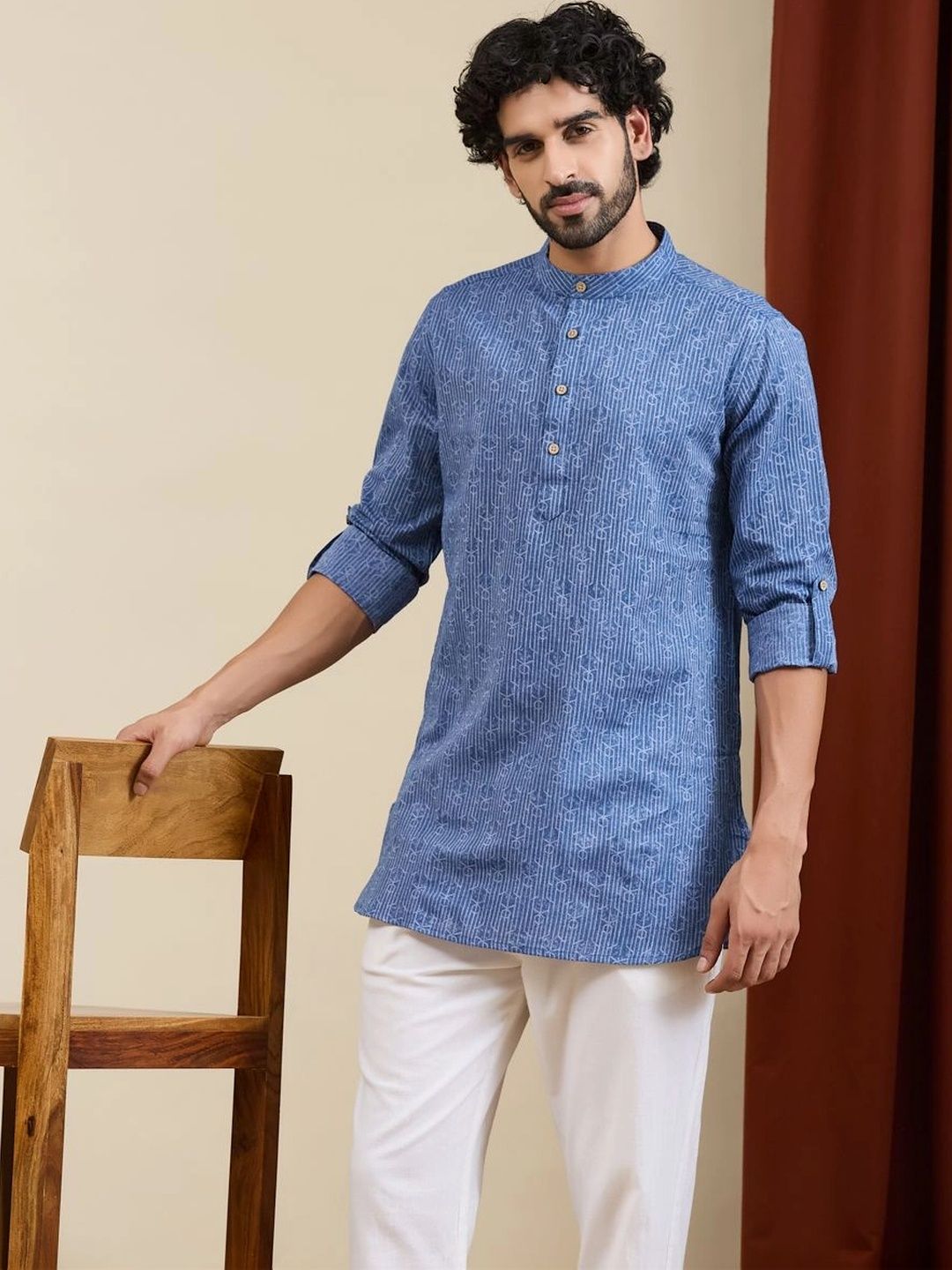 Fabindia Men Ethnic Motifs Printed Indie Prints Kurta-picture-39
