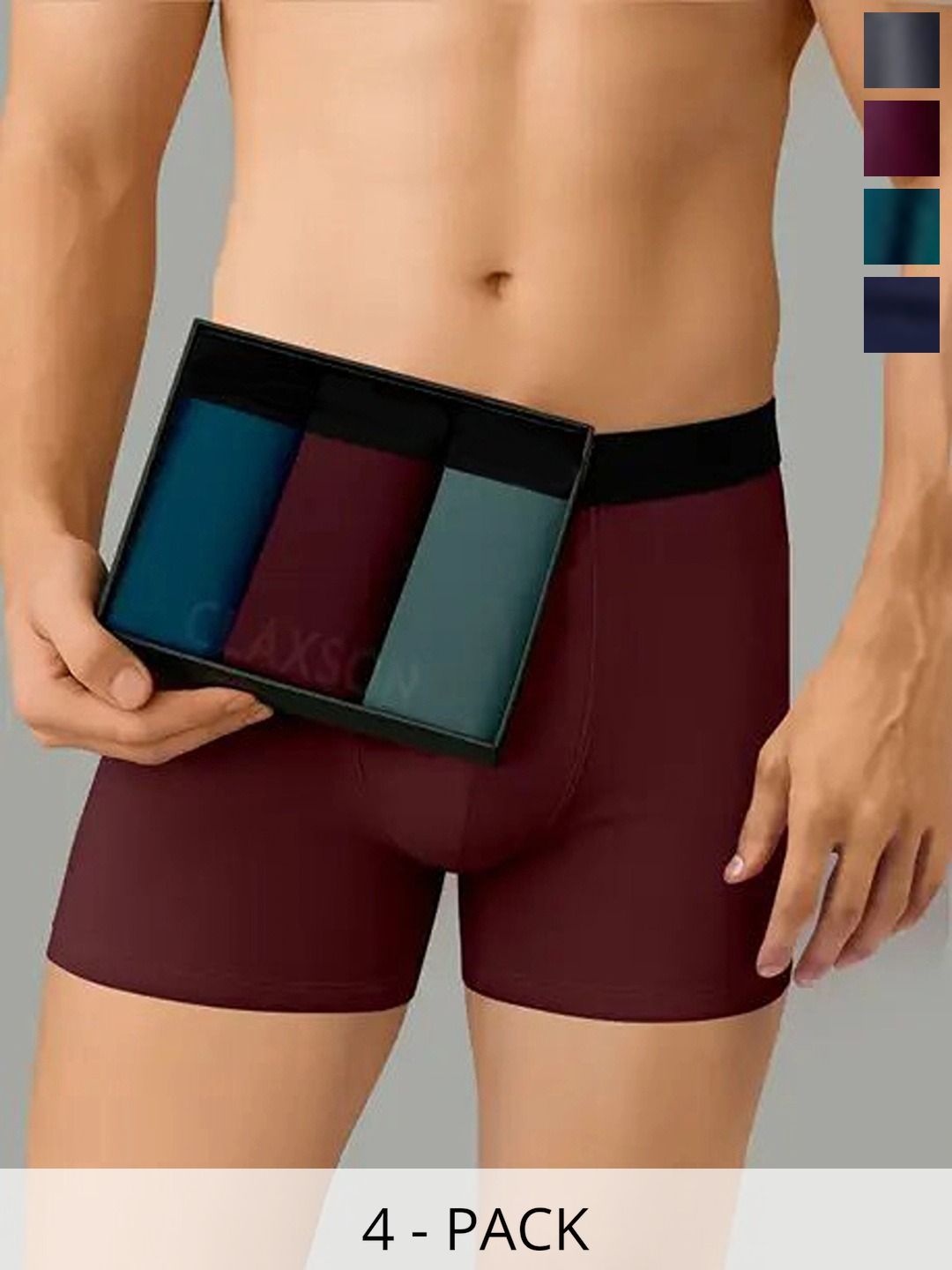 CAVENDERS Pack of 4 Microfiber Blend Solid Trunks-picture-36
