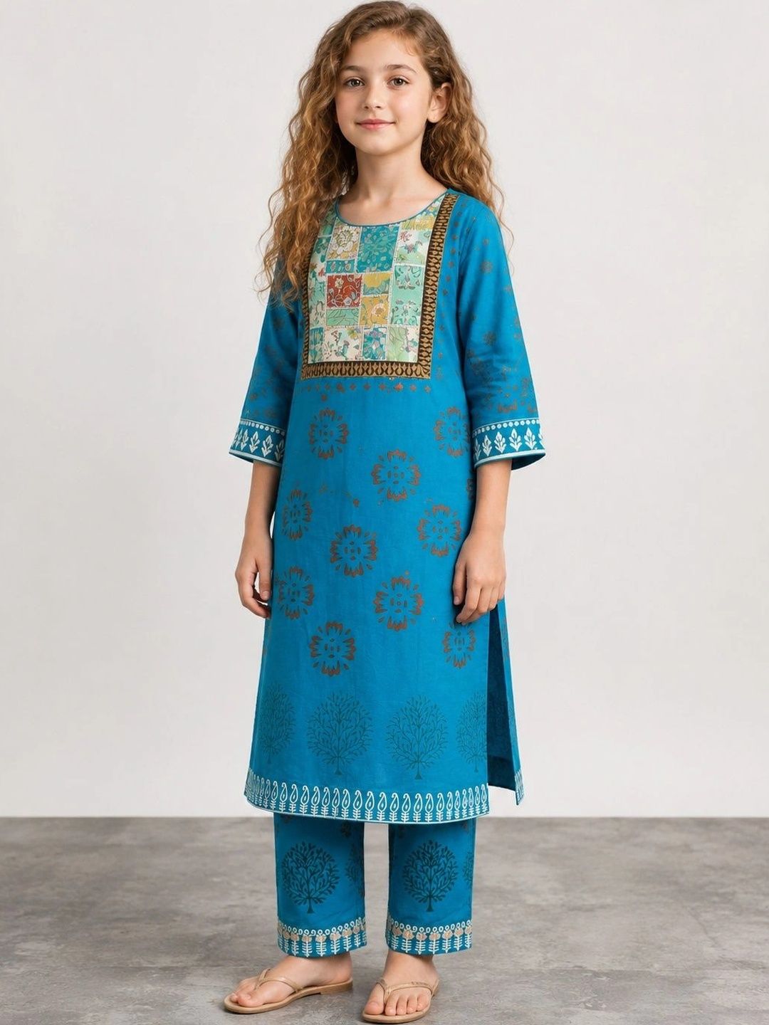Muhuratam Girls Ethnic Motifs Printed Indie Prints Kurta-picture-53