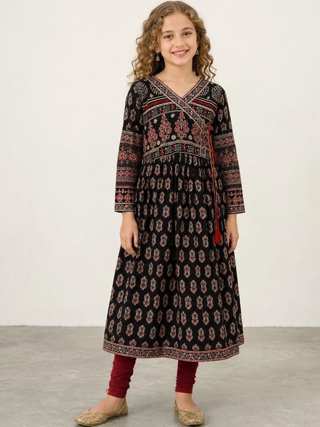 Muhuratam Girls Ethnic Motifs Printed Indie Prints Anarkali Kurta-picture-53