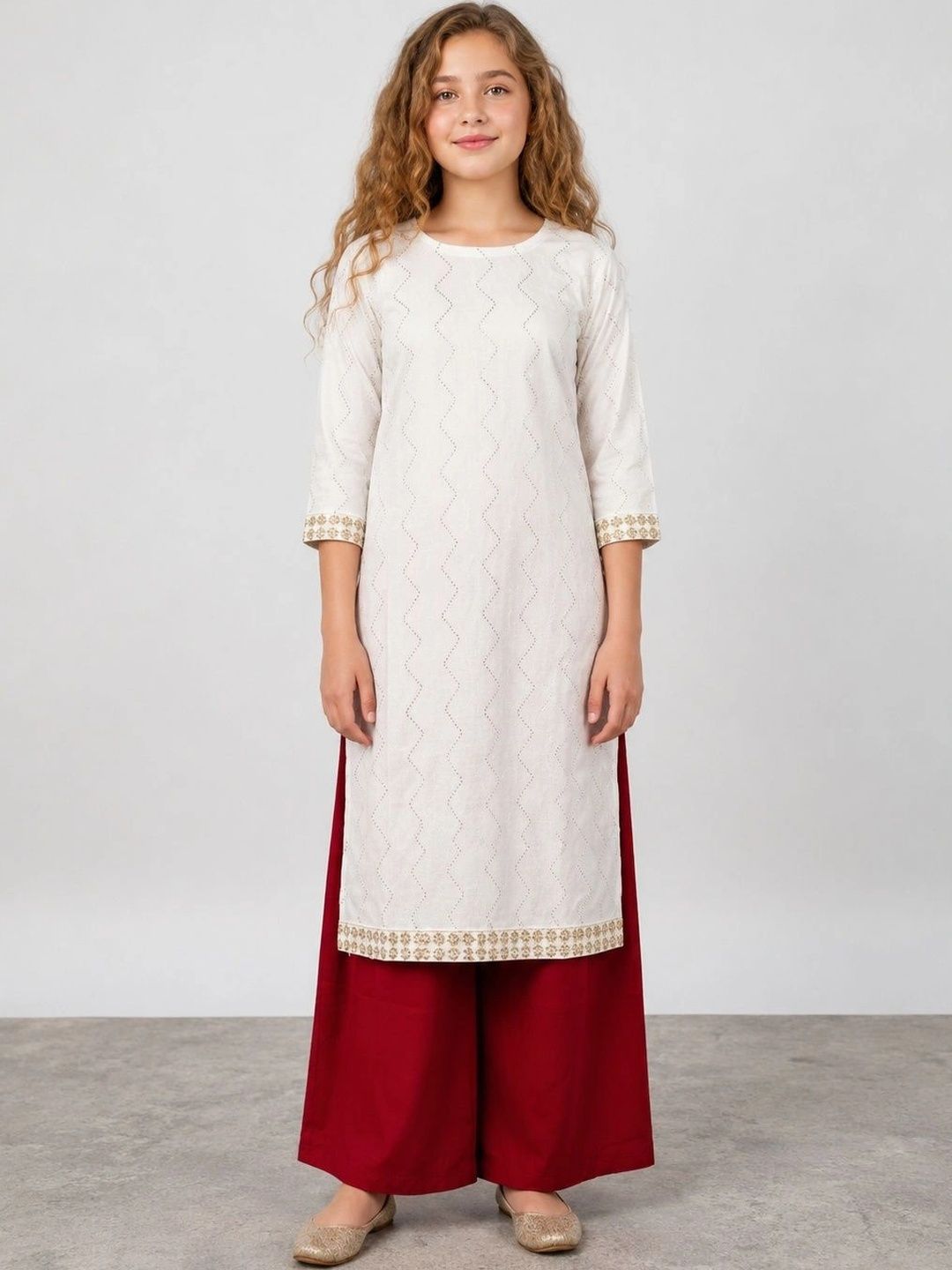 Muhuratam Girls Gotta Patti Kurta-picture-52