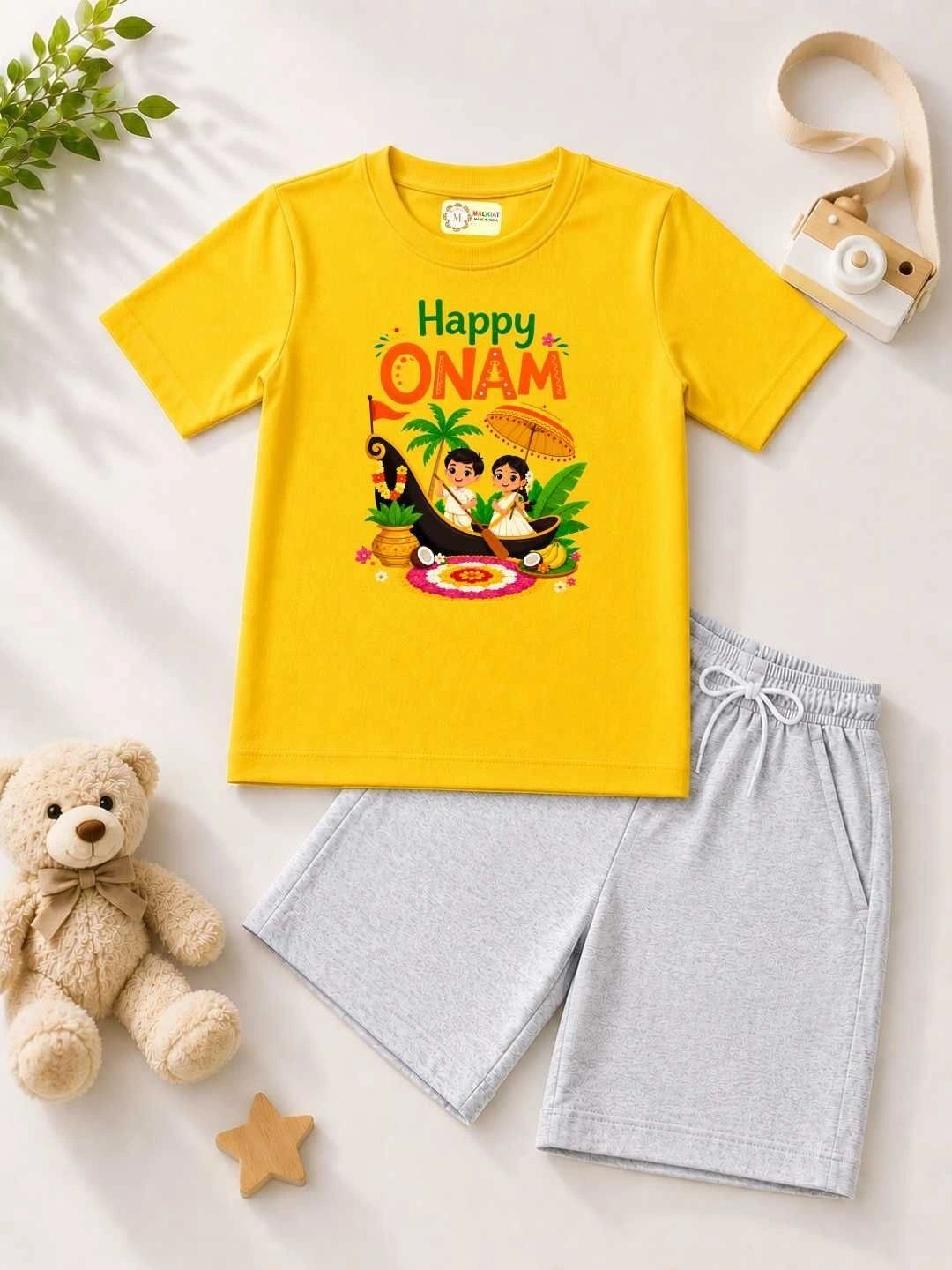MALKIAT Unisex Kids Printed T-shirt with Shorts-picture-28