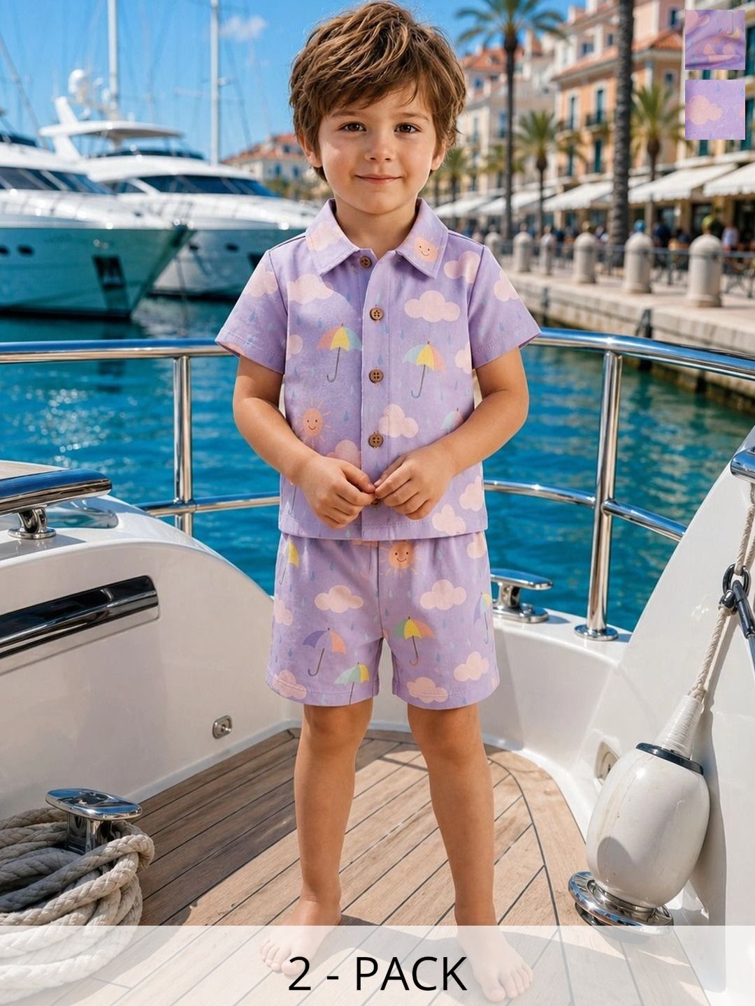 INDIASHAAT Boys Printed Shirt with Shorts-picture-31