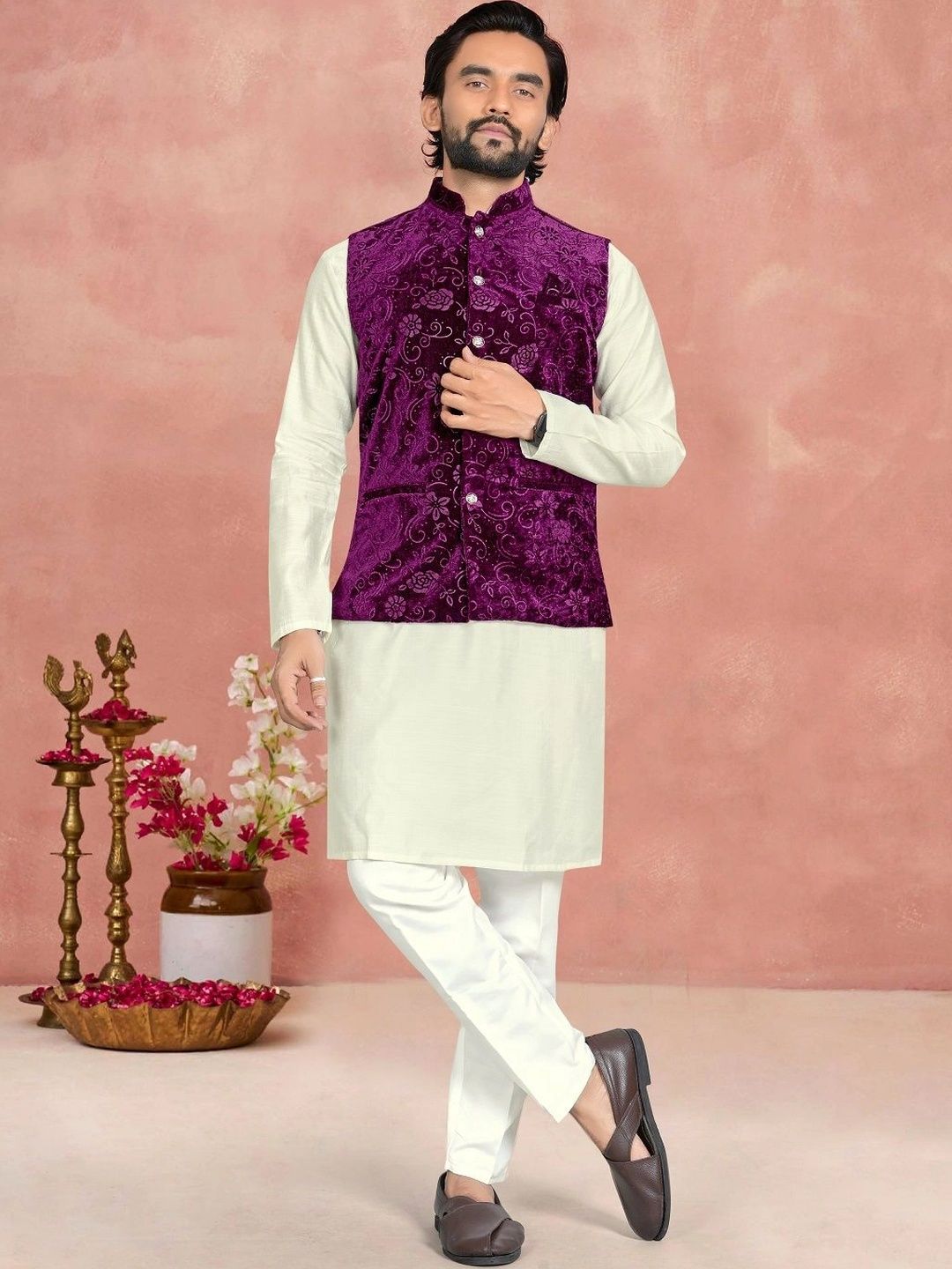 Leipzig Fashion Men Regular Kurta with Pyjamas-picture-31