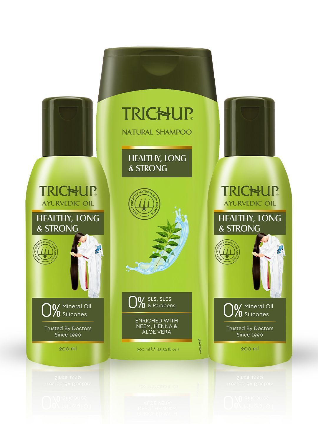 TRICHUP Set Of 2 Shampoo & Oil Healthy Long & Strong Hair Kit- 400 ml -100 ml-image-40
