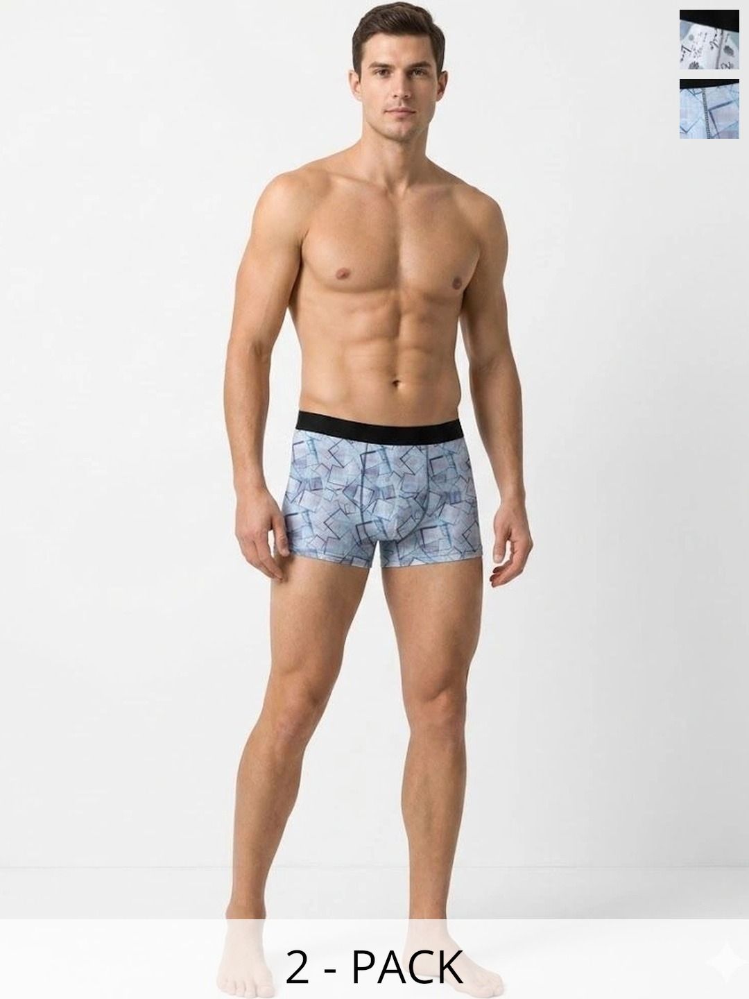 JISHVA Pack of 2 Printed Trunks-picture-25