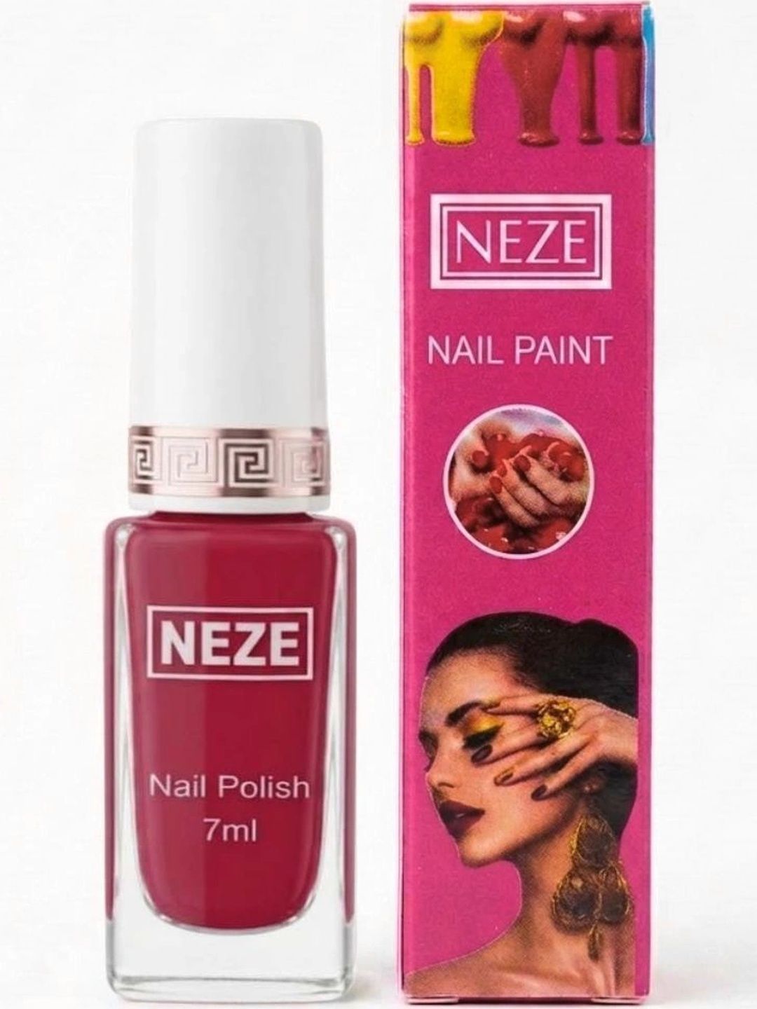 Neze Long Lasting & Chip Resistant Nail Polish - 7 ml -Magenta-picture-21