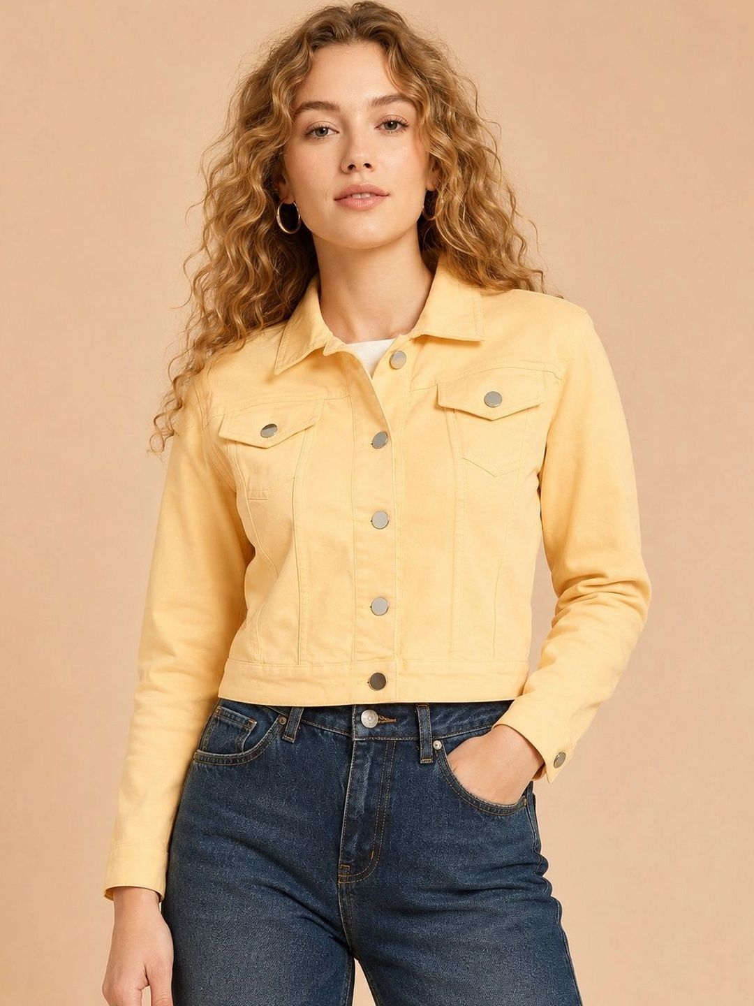 BAESD Women Crop Denim Jacket-image-42