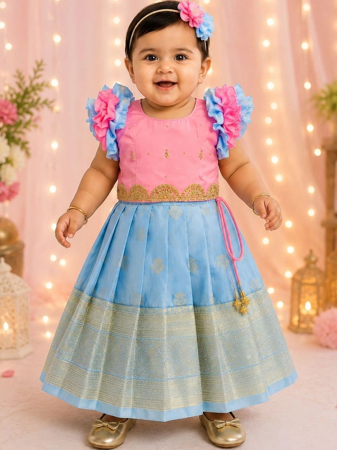 Babypattu Girls Embroidered Lehenga Choli-picture-25