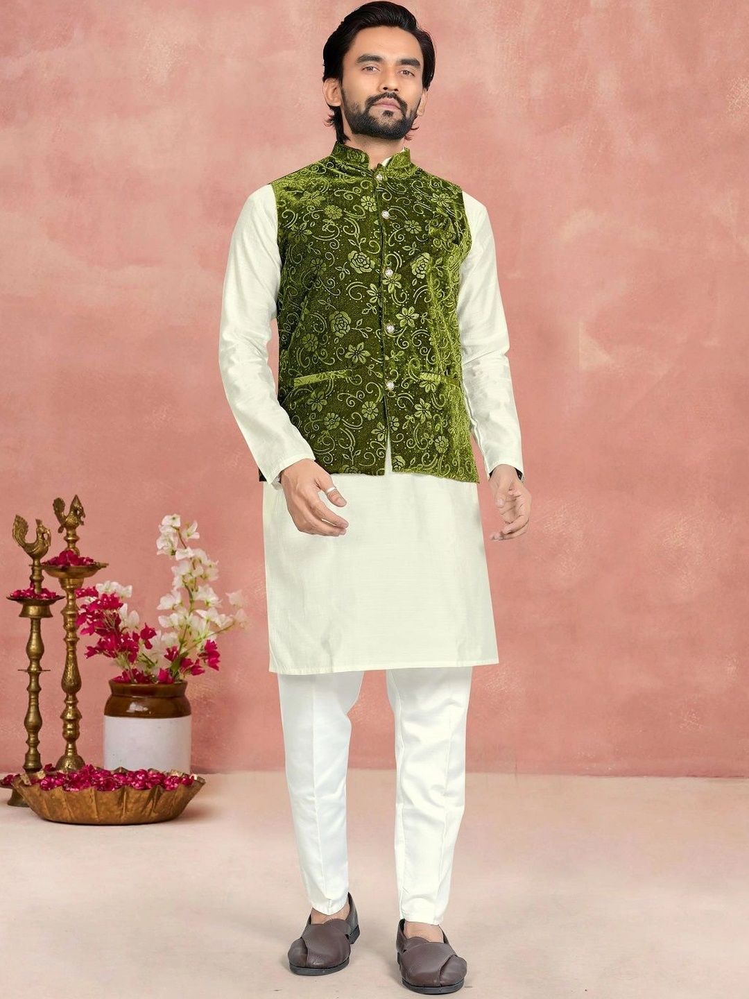 ELYXAROSE Men Regular Kurta with Pyjamas-picture-22