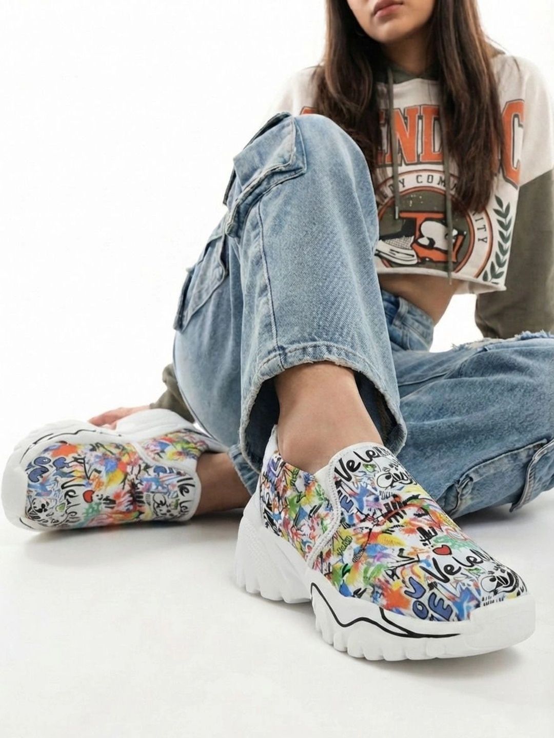 Roadster Women Printed Sneakers-image-38
