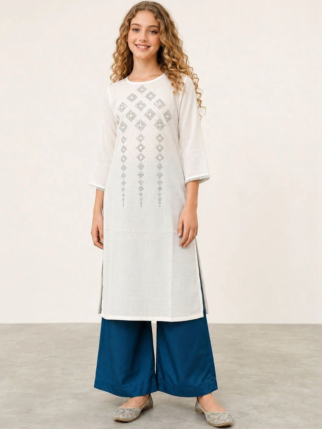 Muhuratam Girls Embellished Kurta-picture-58