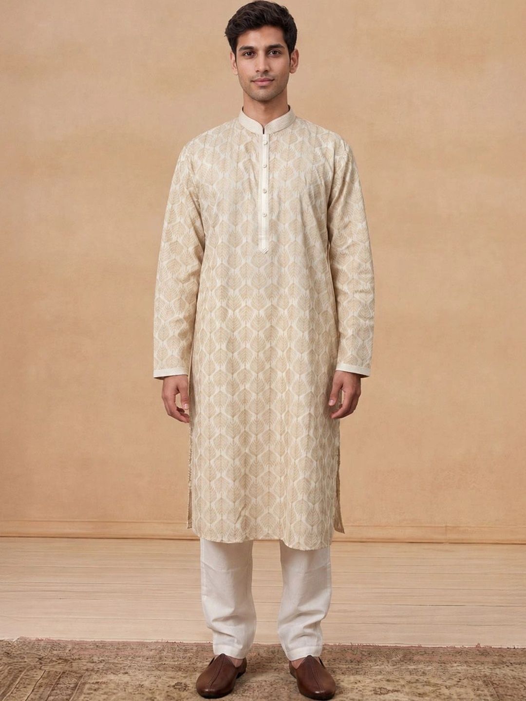 House of Chikankari Men Geometric Kurta-picture-51