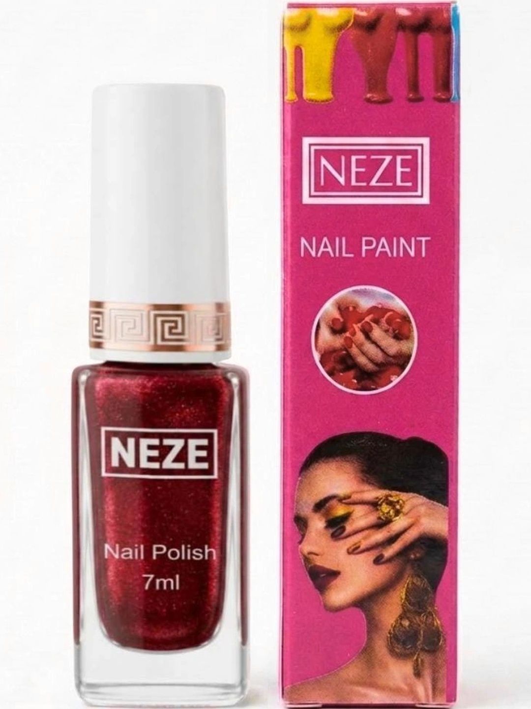 Neze Long Lasting & Chip Resistant Nail Polish - 7 ml -Maroon-image-19