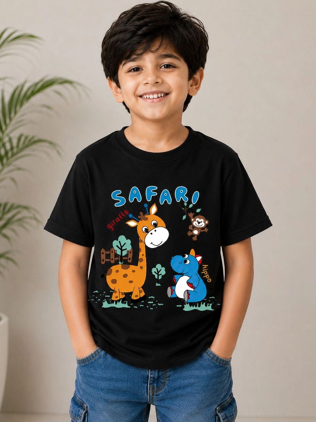 YK Kids Printed Round Neck Short Sleeves T-shirt-picture-22