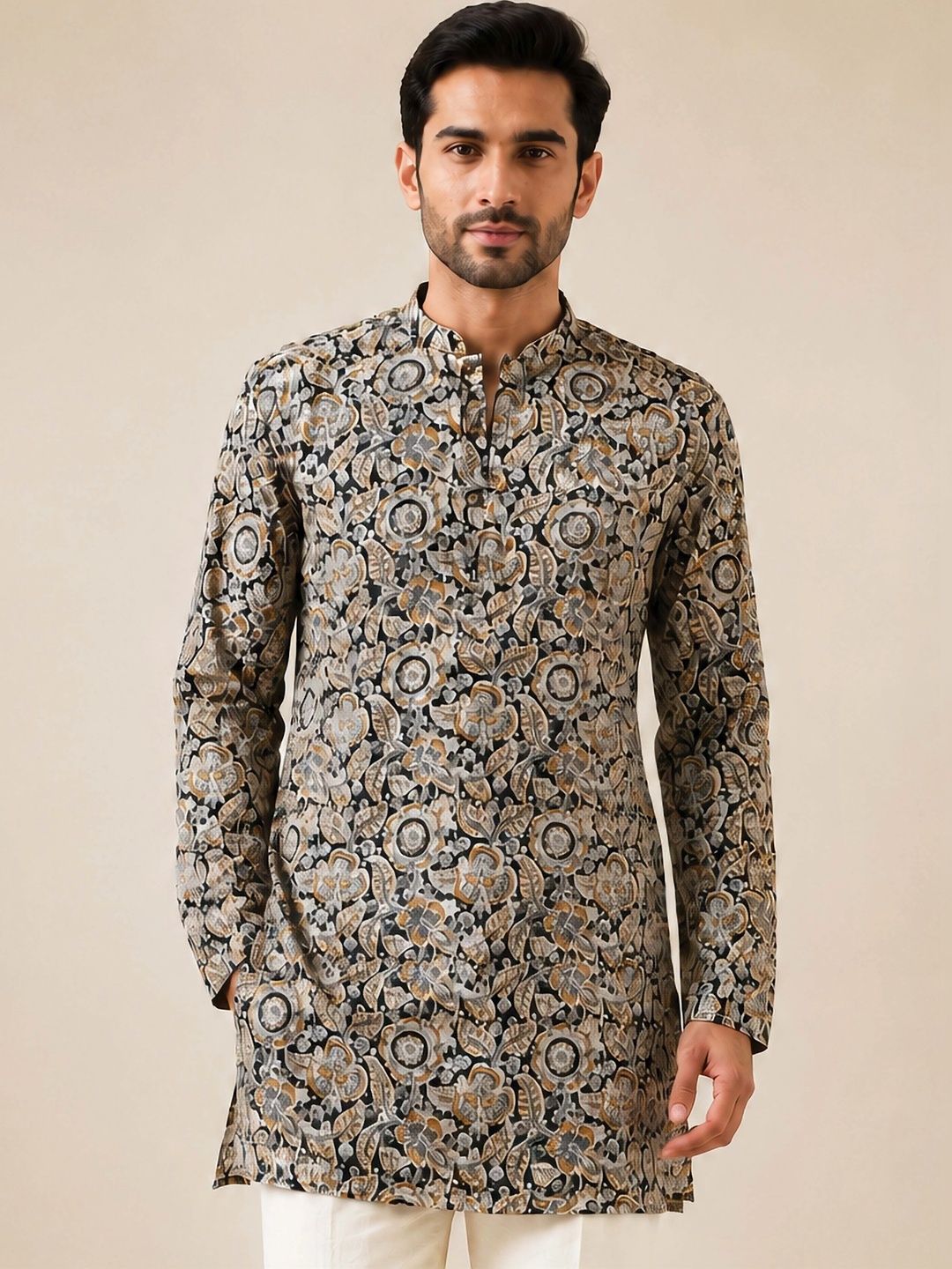 VASTRAMAY Men Ethnic Motifs Printed Indie Prints Kurta-picture-44