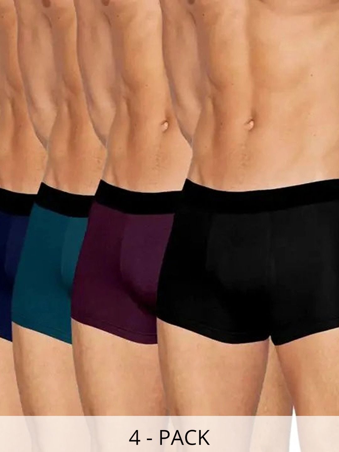 CAVENDERS Pack of 4 Microfiber Blend Solid Trunks-picture-12