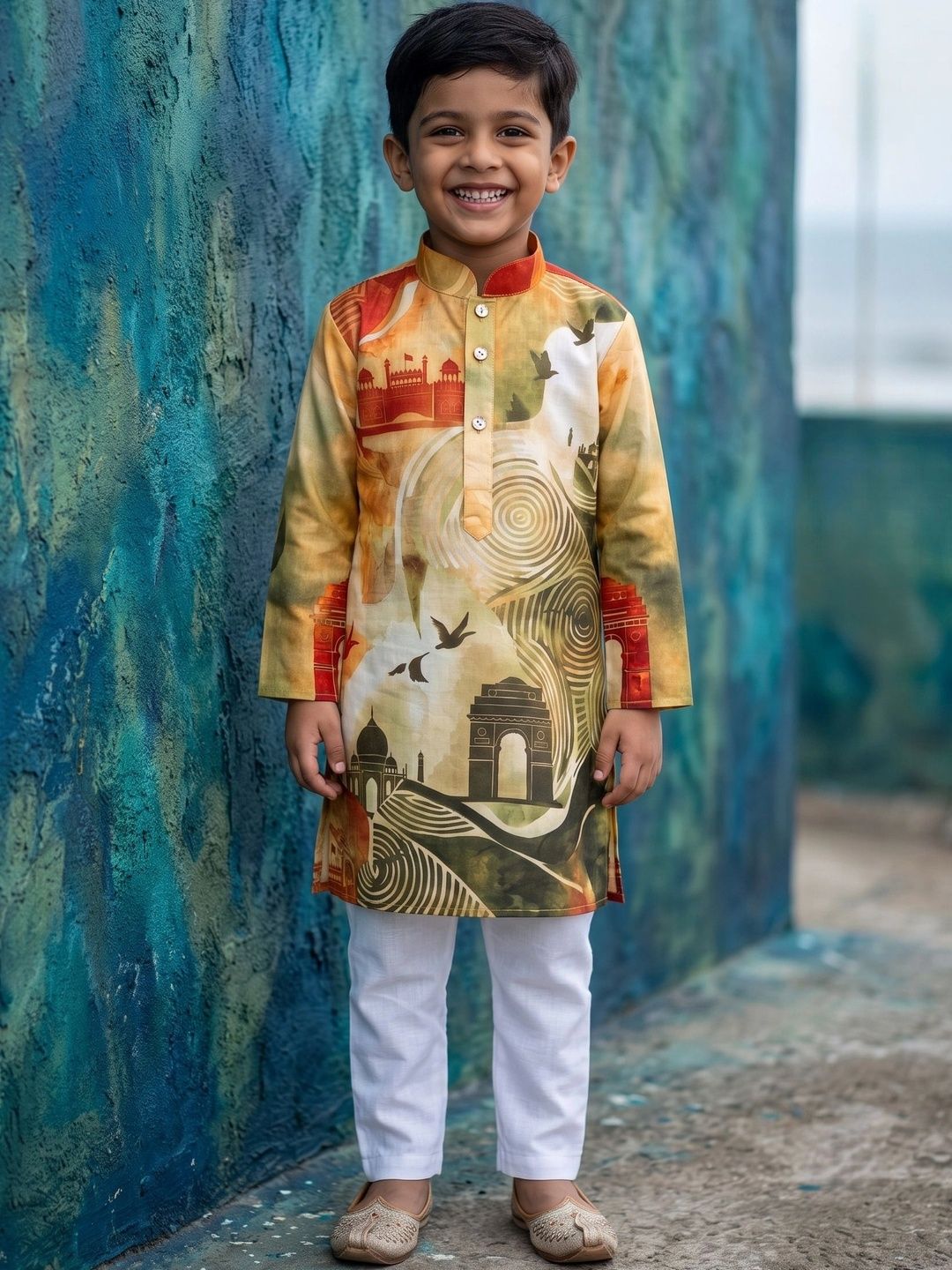Cae Boys Ethnic Motifs Printed Regular Kurta with Pyjamas-picture-53