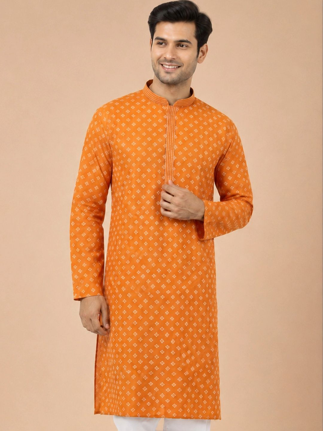 VASTRAMAY Men Ethnic Motifs Printed Kurta-picture-22